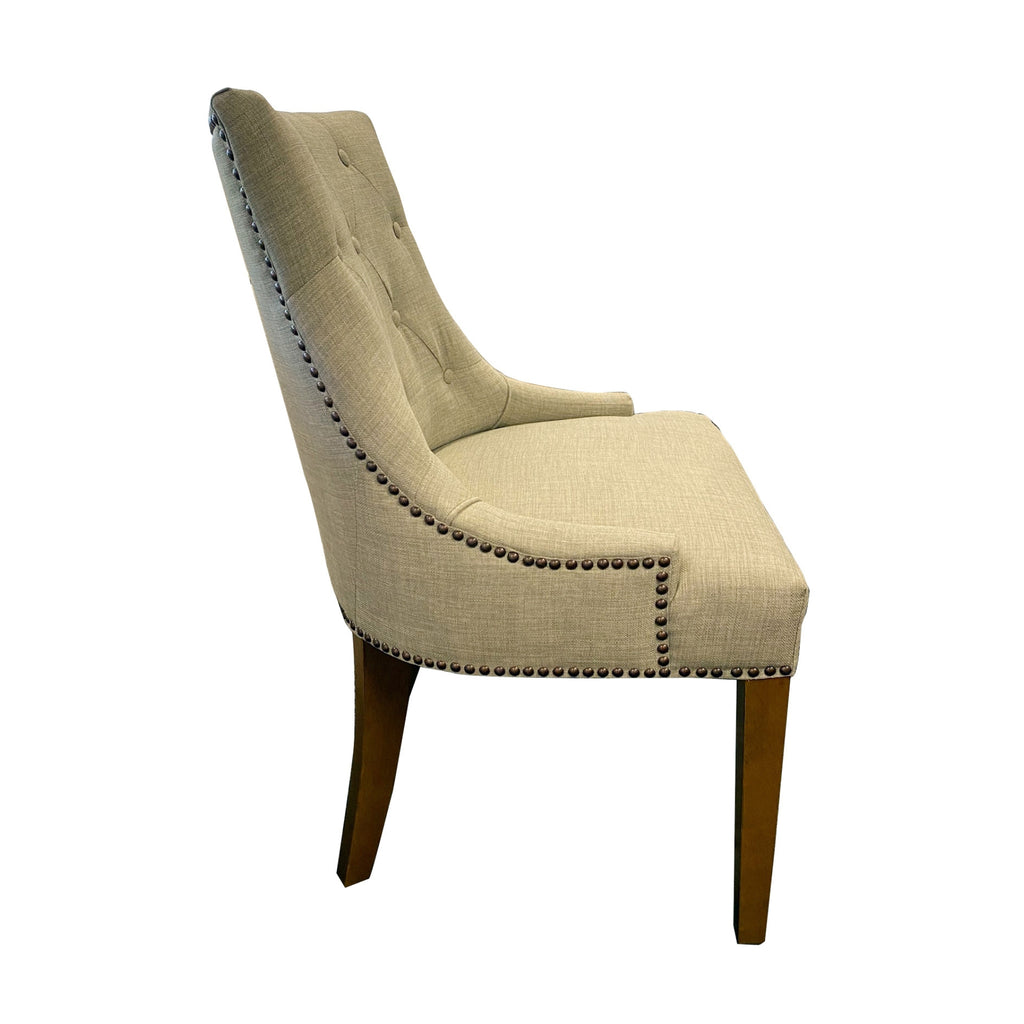 Santa Monte 2pc Fabric Dining Chair Beige