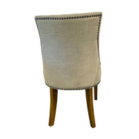 Santa Monte 2pc Fabric Dining Chair Beige