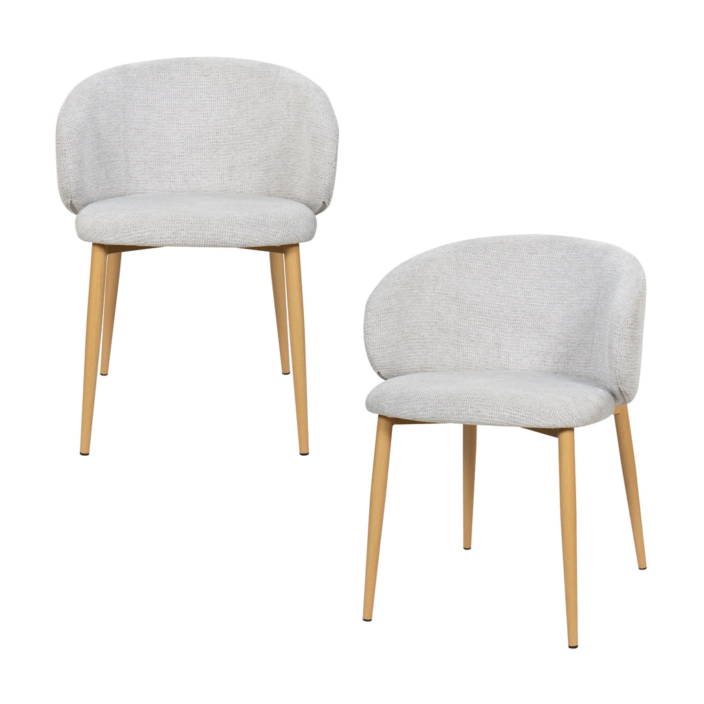 Saturn 2pc Set Dining Chair Oak Grey