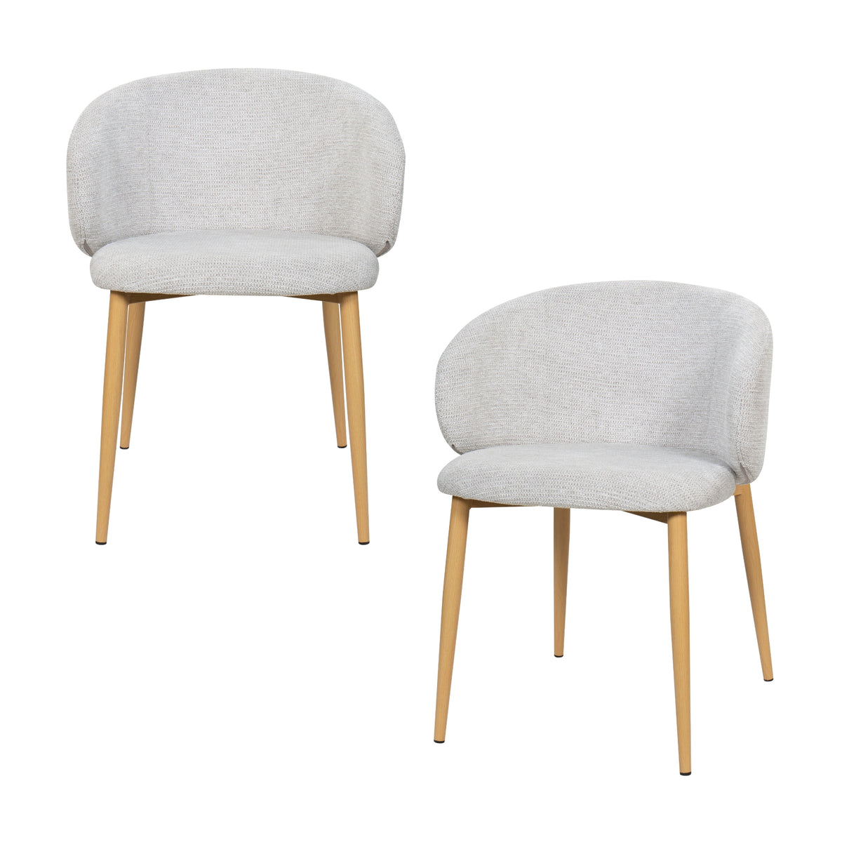 Saturn 2pc Set Dining Chair Oak Grey