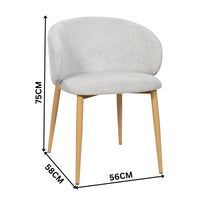 Saturn 2pc Set Dining Chair Oak Grey