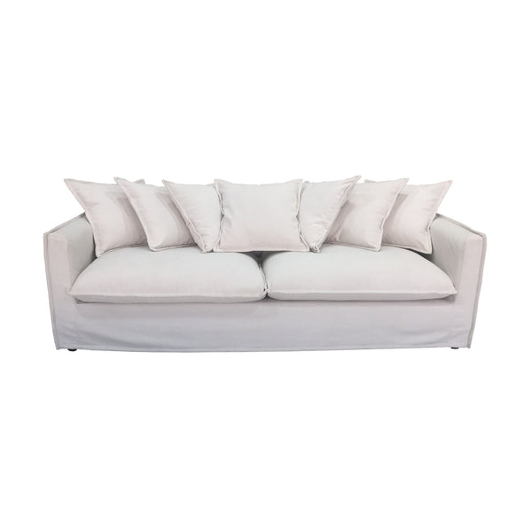 Sava 3 Seater Fabric Sofa 7 Cushion Stone Cream