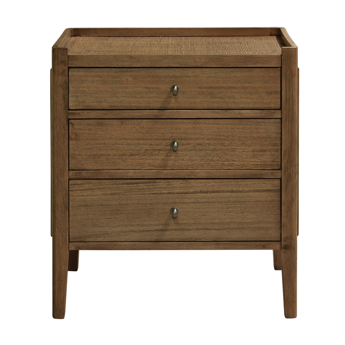 Savannah Bedside Table 3 Drawer Natural 