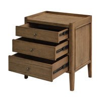 Savannah Bedside Table 3 Drawer Natural 