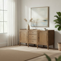 Savannah Buffet Table 2 Door 3 Drawer Natural