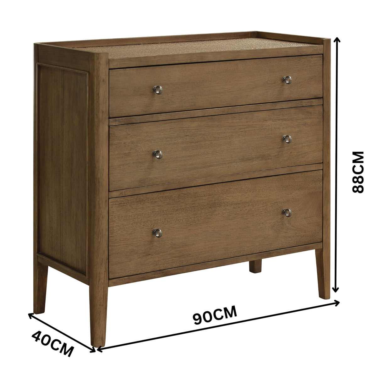 Savannah Lowboy 3 Drawer Natural 