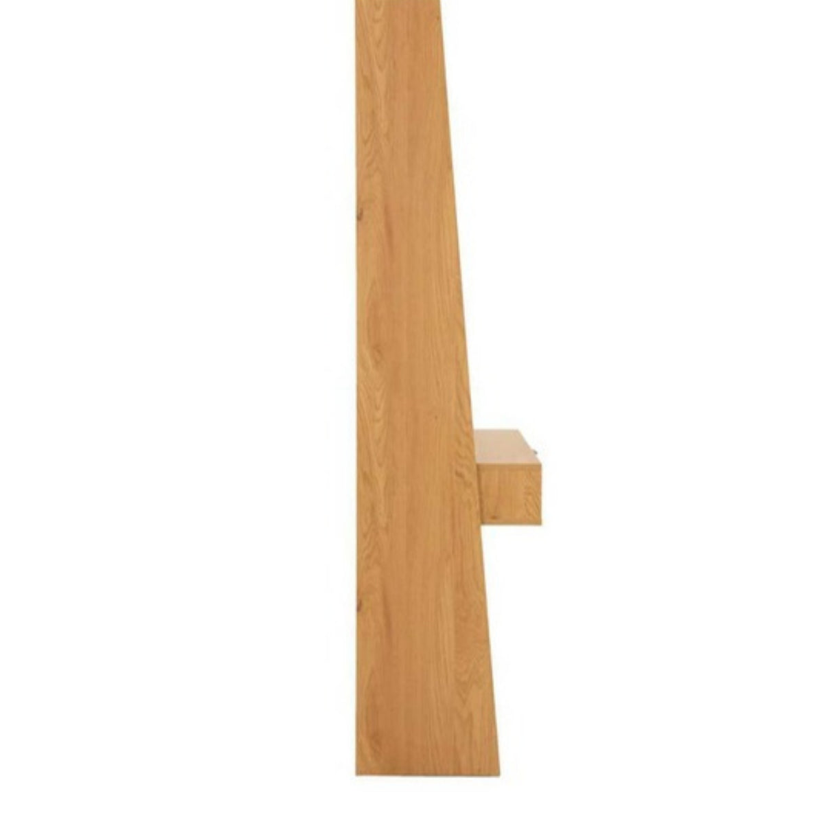 Scala 100cm Study Desk with Shelves Oak, side view