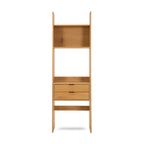 Scala 60cm 2 Drawer Bookshelf Oak, front view on a white background