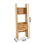 Scala 60cm 2 Drawer Bookshelf Oak — dimensions diagram