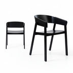 Selena 2pc Set Dining Chair Scandinavian Black