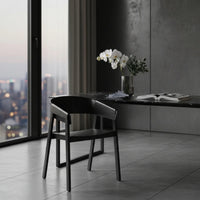 Selena 2pc Set Dining Chair Scandinavian Black