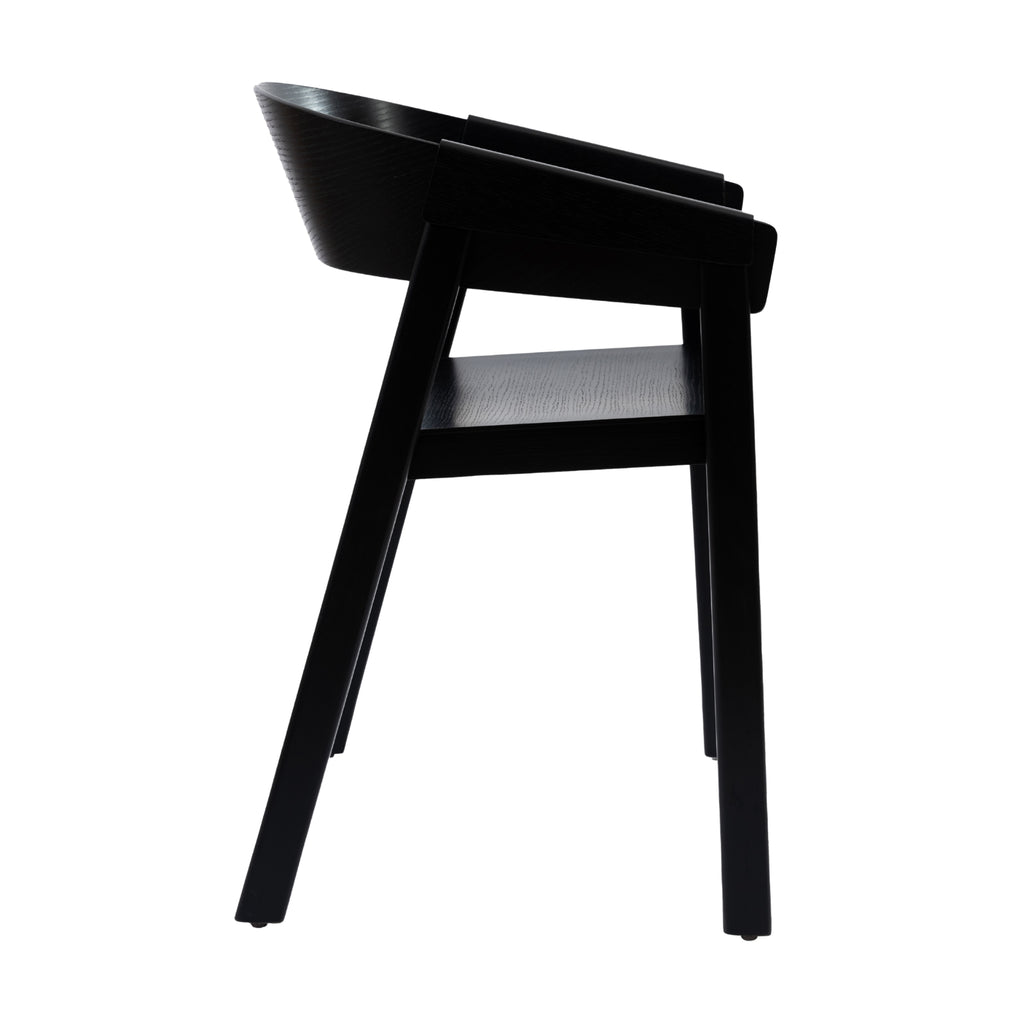 Selena 2pc Set Dining Chair Scandinavian Black