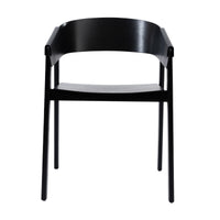 Selena 2pc Set Dining Chair Scandinavian Black