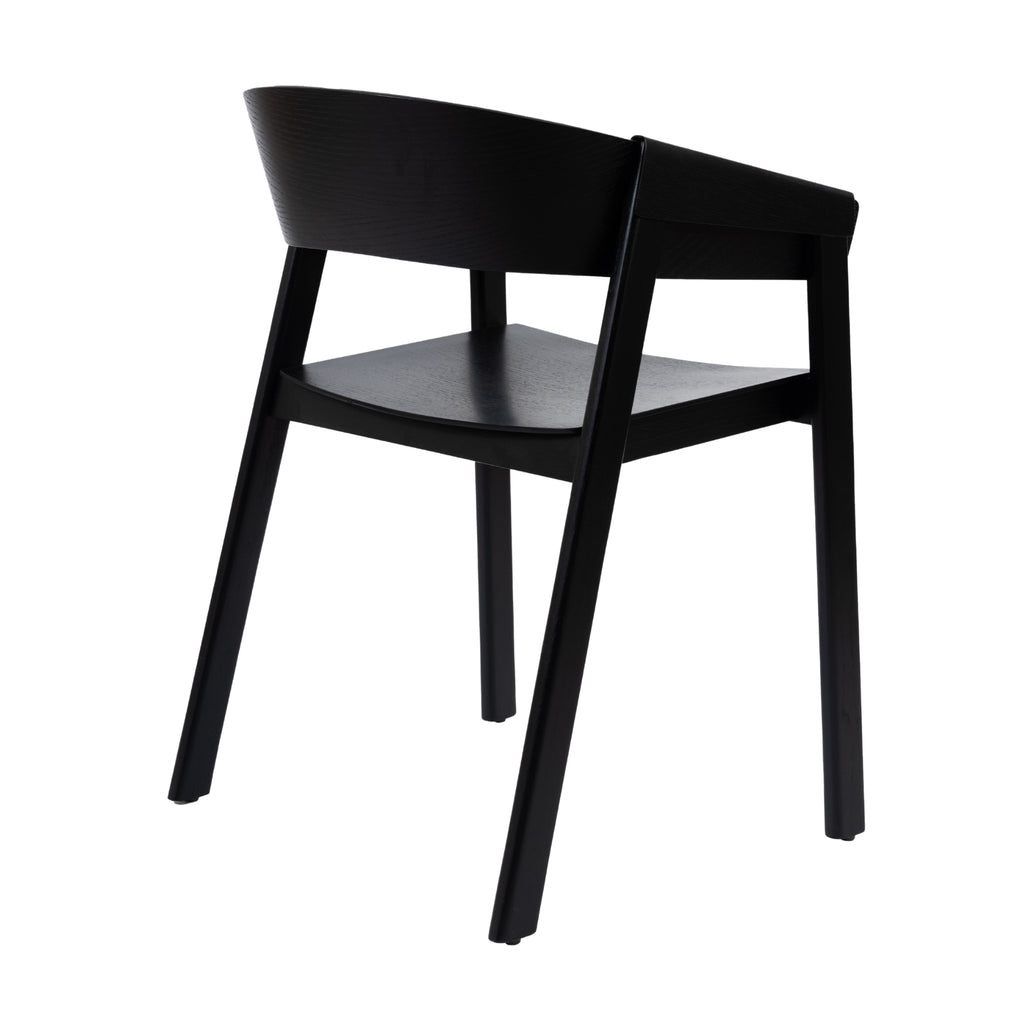 Selena 2pc Set Dining Chair Scandinavian Black