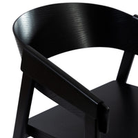 Selena 2pc Set Dining Chair Scandinavian Black