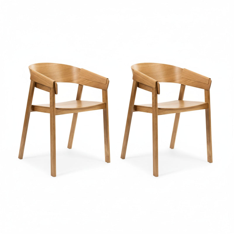 Selena 2pc Set Dining Chair Scandinavian Natural