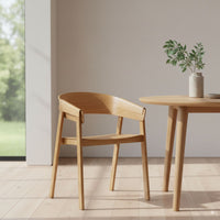 Selena 2pc Set Dining Chair Scandinavian Natural
