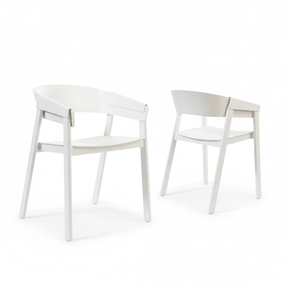 Selena 2pc Set Dining Chair Scandinavian White