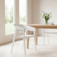 Selena 2pc Set Dining Chair Scandinavian White