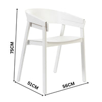 Selena 2pc Set Dining Chair Scandinavian White