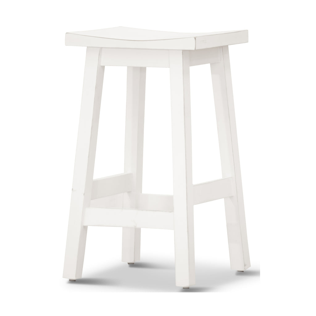Sensei Kitchen Barstool Timber Bar Chair Stool White