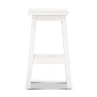 Sensei Kitchen Barstool Timber Bar Chair Stool White