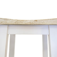 Sensei Kitchen Barstool Timber Bar Chair Stool White Wash Grey