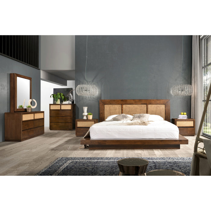 Sharon Bedside Table Solid Rubber Wood 2 Drawers Storage Cabinet Nightstand