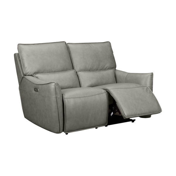 Simon 2 Seater Electric Powered Recliner Sofa Lounge Grey