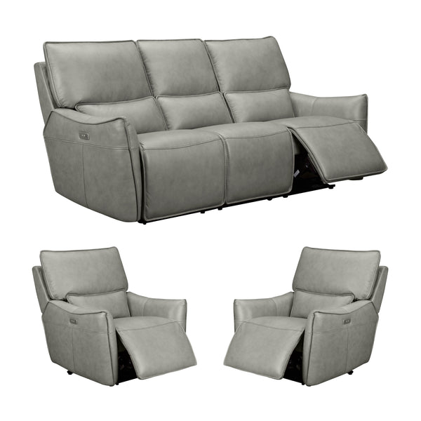 Simon 3+1+1 Seater Set Electric Powered Recliner Sofa Lounge Grey