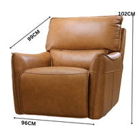 Simon 3+1+1 Seater Set Electric Powered Recliner Sofa Lounge Tan
