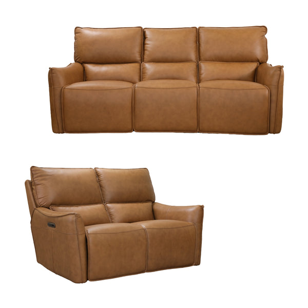 Simon 3+2 Seater Set Electric Powered Recliner Sofa Lounge Tan