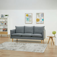 Sinatra Fabric Sofa 3 Seater Dark Grey