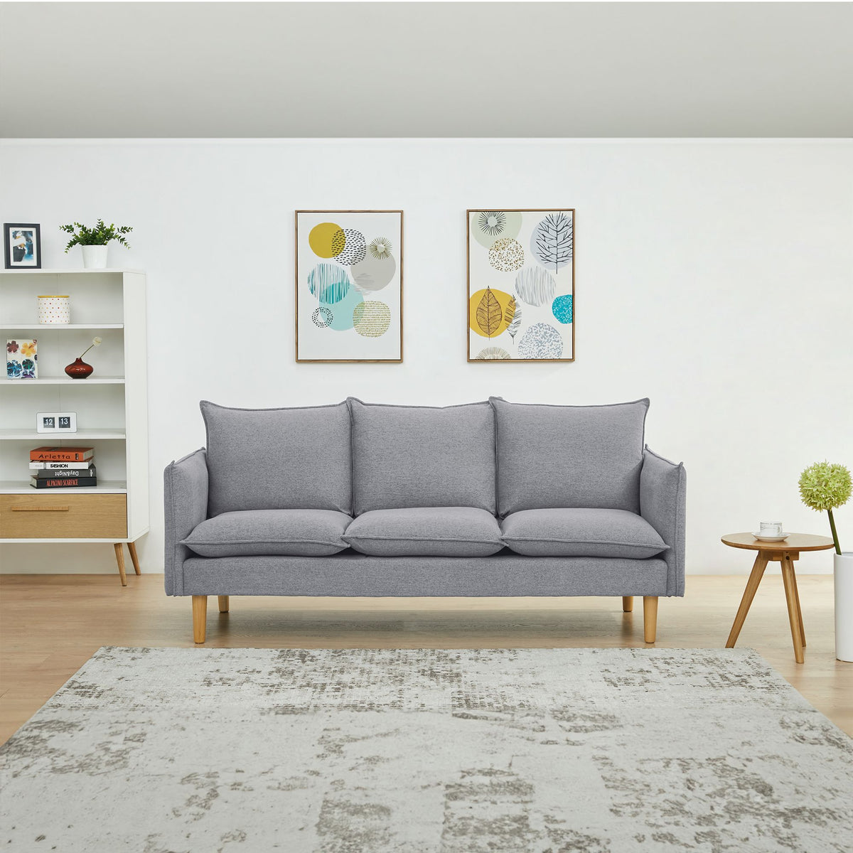 Sinatra Fabric Sofa 3 Seater Grey