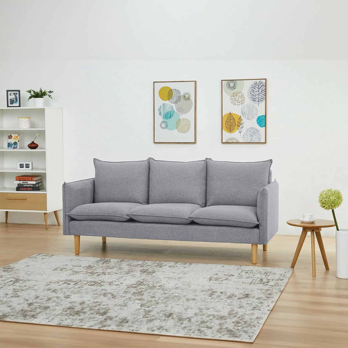 Sinatra Fabric Sofa 3 Seater Grey