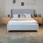 Skandinav King Bed Frame Light Grey