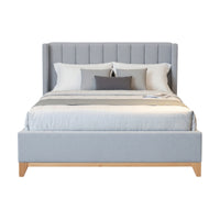 Skandinav Queen Bed Frame Light Grey