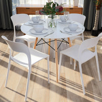 Sokar 100cm Dining Table Round 4 Seater White