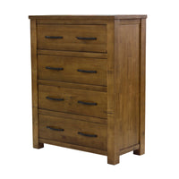 Sonora Tallboy Rustic Solid Pine Wood Ash Brown