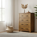 Sonora Tallboy Rustic Solid Pine Wood Ash Brown
