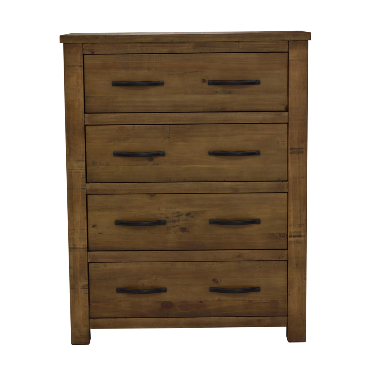 Sonora Tallboy Rustic Solid Pine Wood Ash Brown