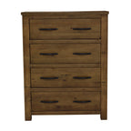 Sonora Tallboy Rustic Solid Pine Wood Ash Brown