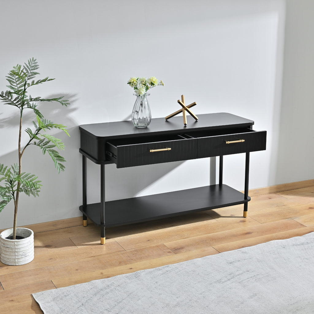 Sophus 140cm Console Hall Entrance Table Black