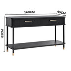 Sophus 140cm Console Hall Entrance Table Black