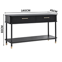 Sophus 140cm Console Hall Entrance Table Black