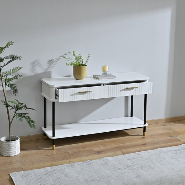 Sophus 140cm Console Hall Entrance Table White