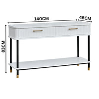 Sophus 140cm Console Hall Entrance Table White