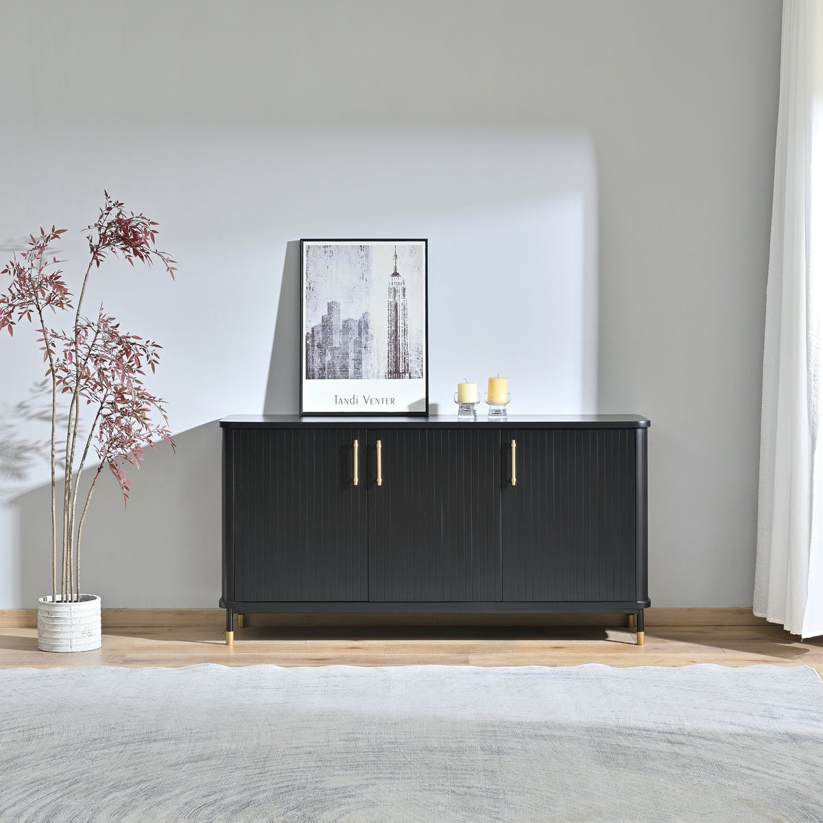 Sophus 160cm Buffet Table Black