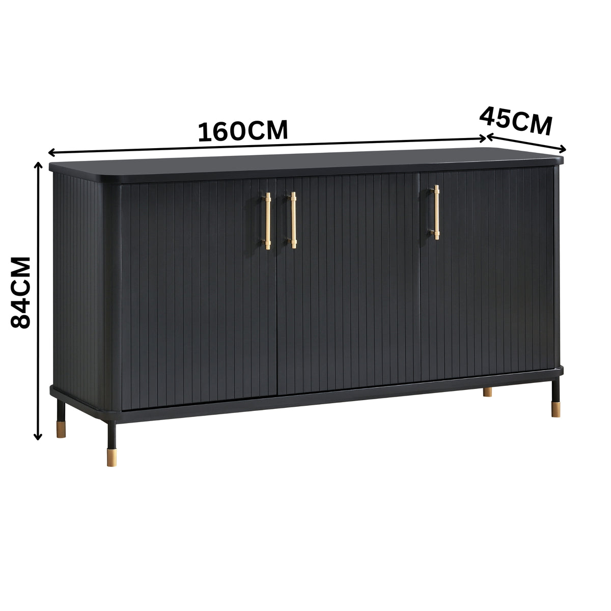 Sophus 160cm Buffet Table Black