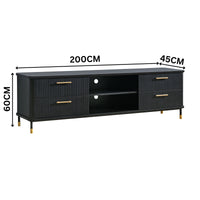 Sophus 200cm ETU Entertainment TV Unit Black